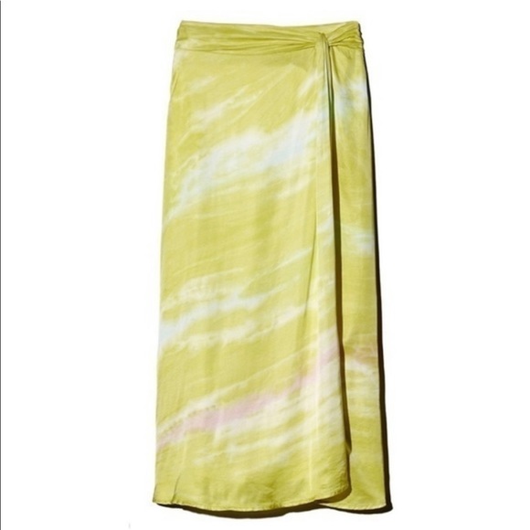 YFB Savanna Satin Slip Skirt In Zest Ripple Size Small NWT - Picture 4 of 8